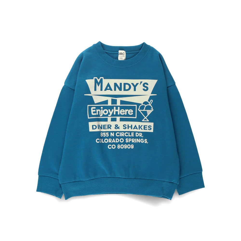 DRCbranshes eiko聯名 輕薄內刷毛印花大學T上衣