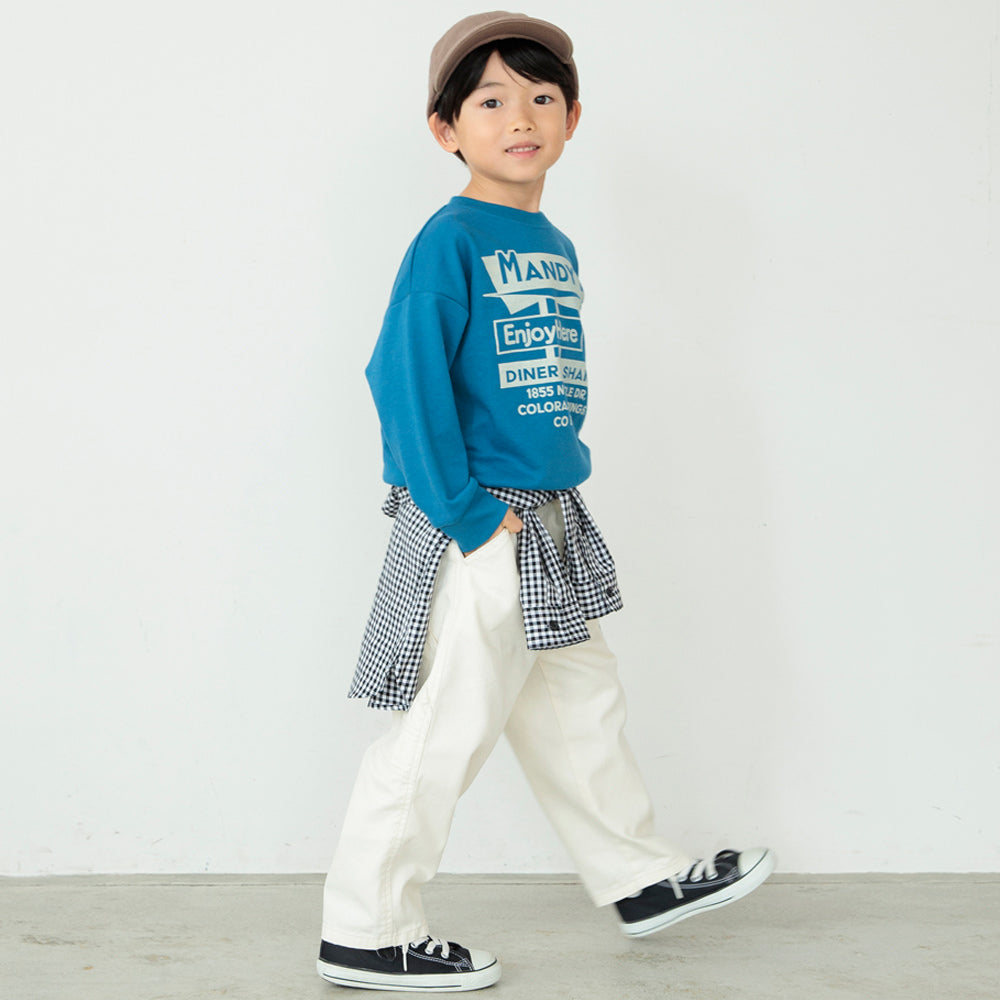 DRCbranshes eiko聯名 輕薄內刷毛印花大學T上衣