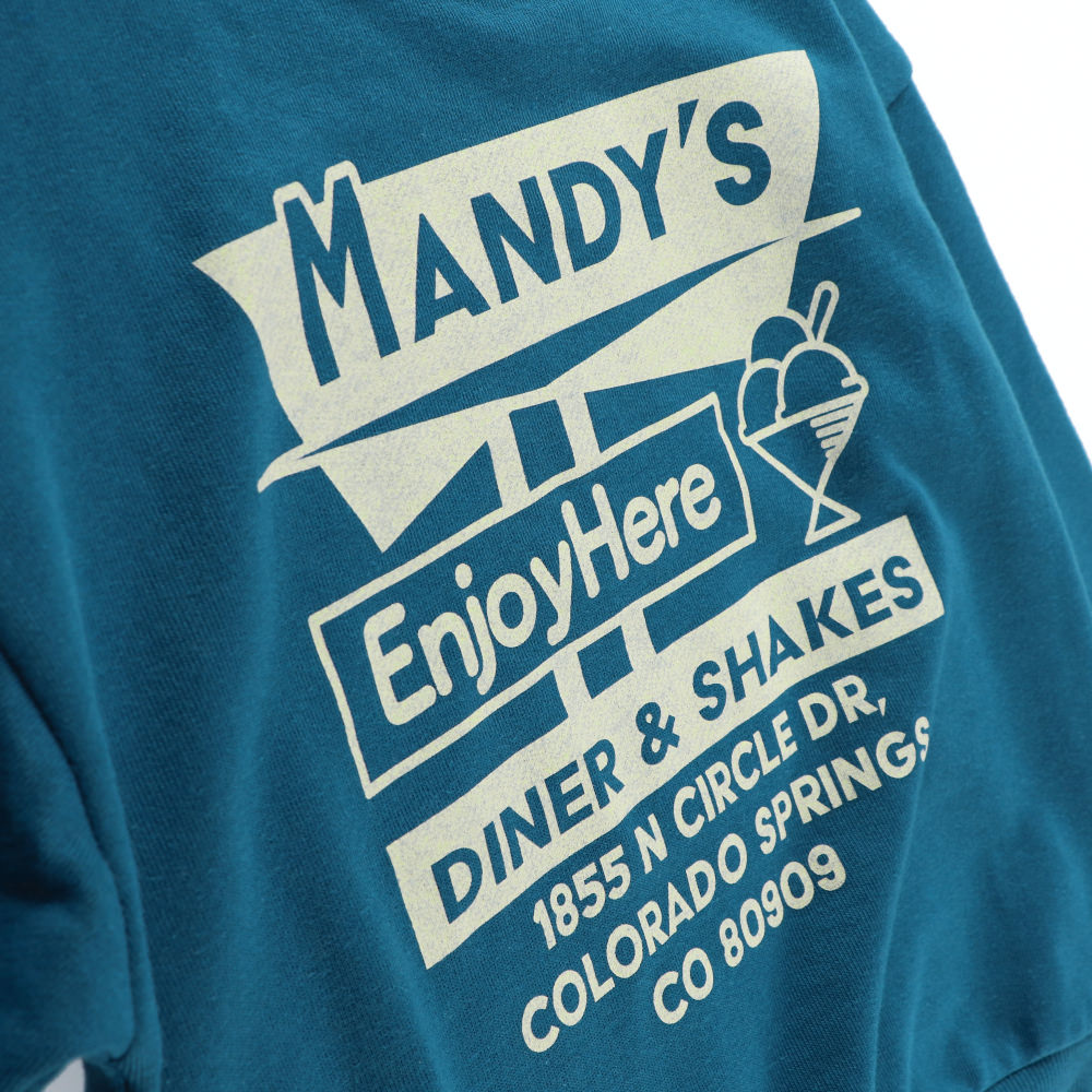 DRCbranshes eiko聯名 輕薄內刷毛印花大學T上衣