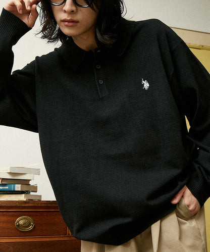 U.S. POLO ASSN. SWEAT LIKE KNIT POLO 長袖針織POLO衫