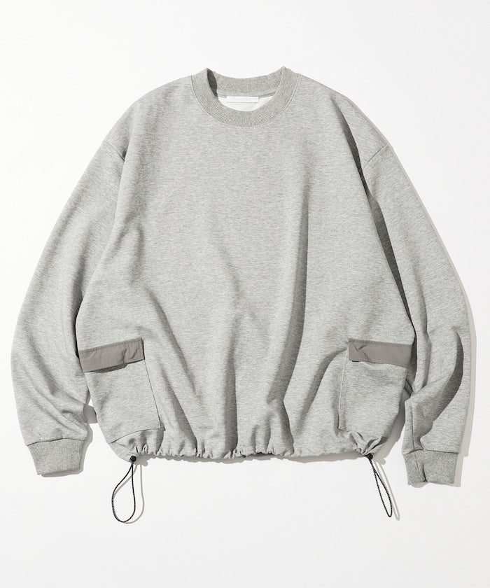 Firsthand 側邊口袋圓領抽繩大學T