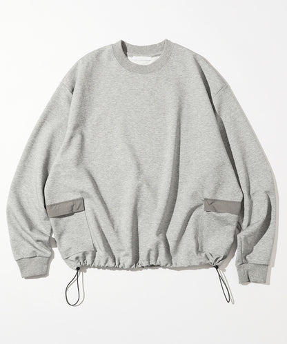 Firsthand 側邊口袋圓領抽繩大學T