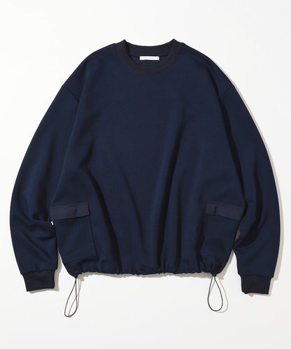 Firsthand 側邊口袋圓領抽繩大學T