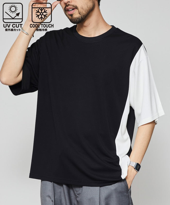 Firsthand UV protection Punch-on T-shirt 機能拼色短袖T恤