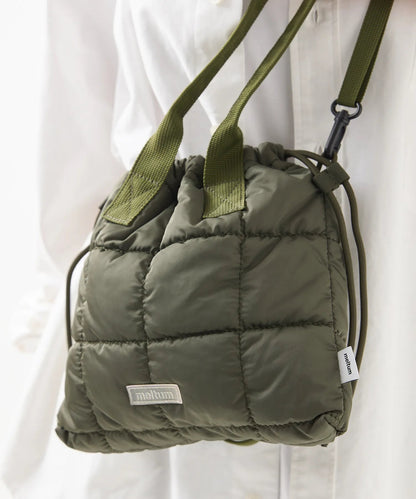 meltum QUILT SHOULDER POUCH 絎縫束口肩背小包