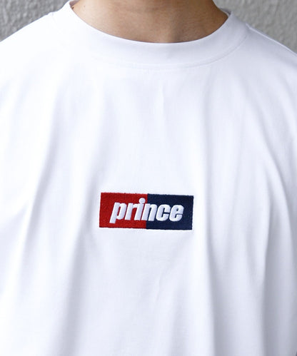 SHIPS any x prince 吸濕排汗/防紫外線 方框logo刺繡短袖T恤
