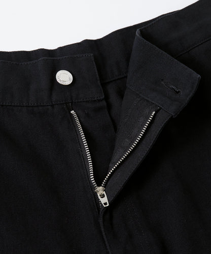 retock's 刺繡LOGO寬版牛仔工裝五分褲