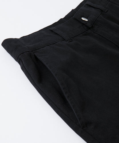 retock's 刺繡LOGO寬版牛仔工裝五分褲