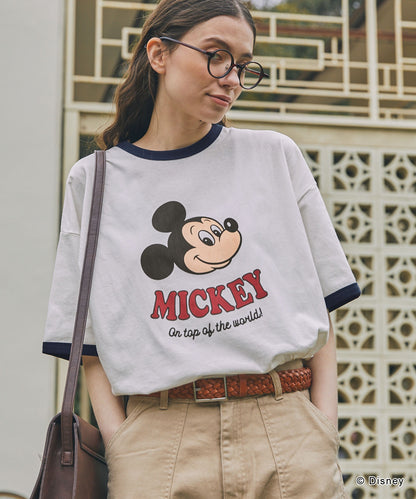 MONO-MART Disney Mickey&Friends 圖案印花短袖T恤