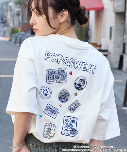 ANGEL BLUE x MONO-MART graphic embroidery oversized T-shirt 印花短袖T恤