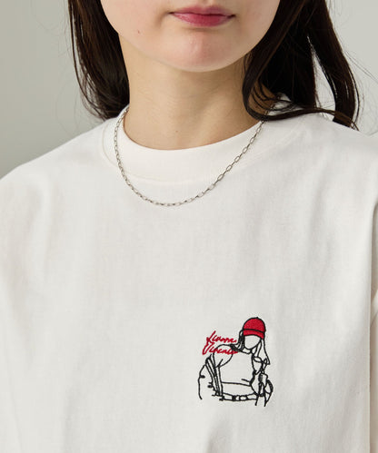 MONO-MART 刺繡圖案短袖T恤