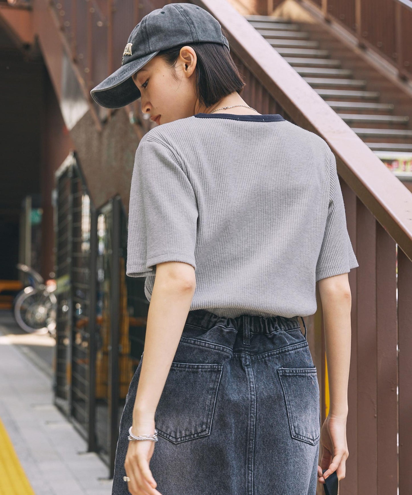 U.S. POLO ASSN. one-point embroidery  T-shirt 羅紋短袖上衣