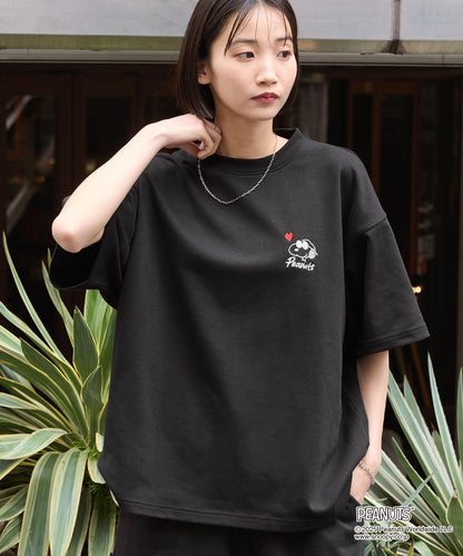 MONO-MART x Peanuts Snoopy set with one-point heart embroidery 史努比短袖套裝