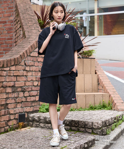 MONO-MART x Peanuts Snoopy set with one-point heart embroidery 史努比短袖套裝