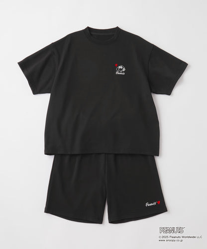 MONO-MART x Peanuts Snoopy set with one-point heart embroidery 史努比短袖套裝