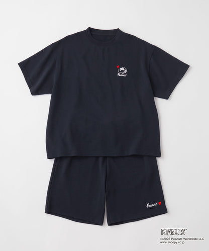 MONO-MART x Peanuts Snoopy set with one-point heart embroidery 史努比短袖套裝
