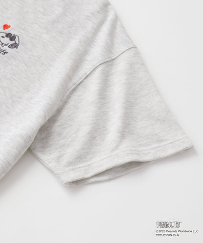 MONO-MART x Peanuts Snoopy set with one-point heart embroidery 史努比短袖套裝
