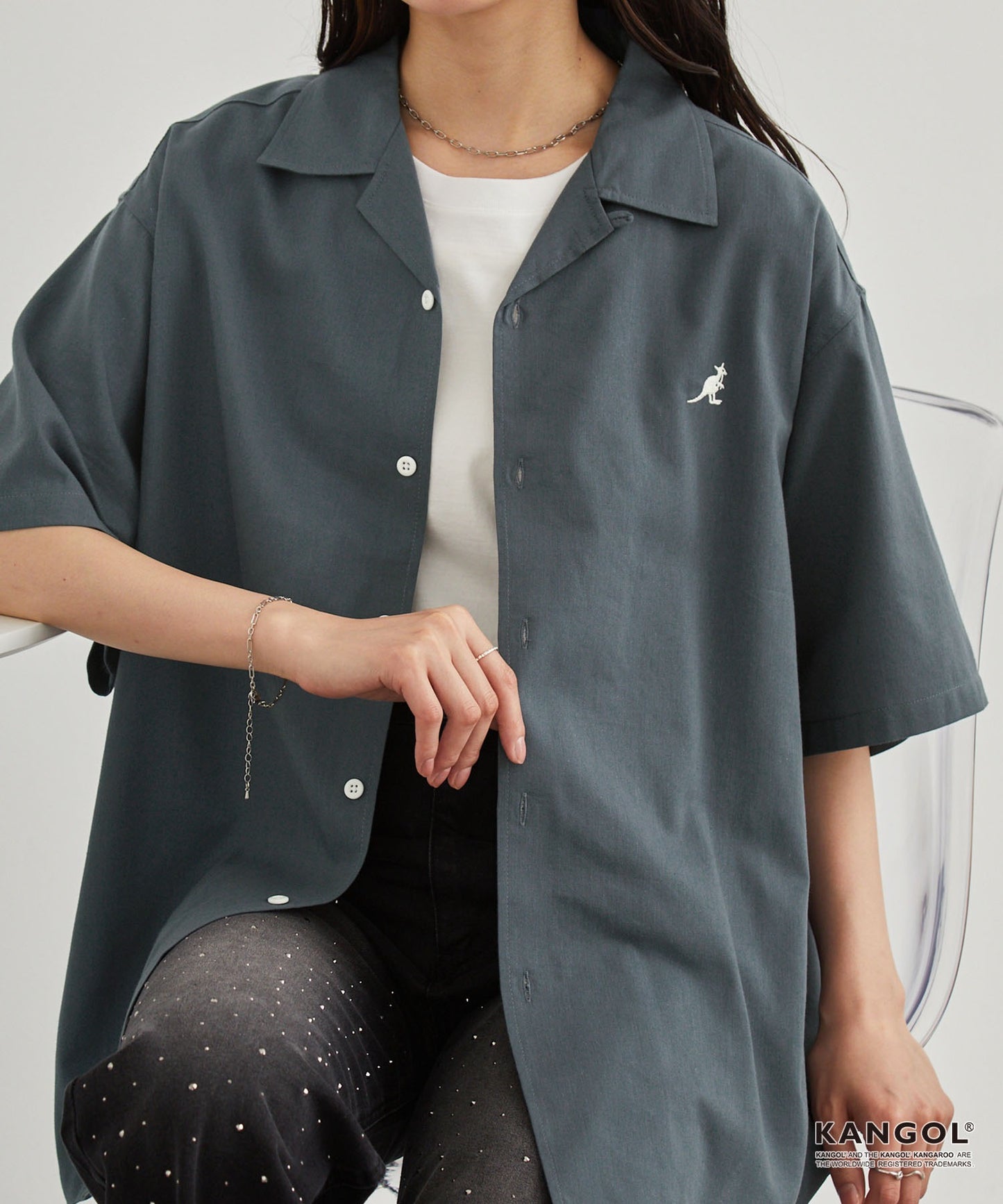 KANGOL 特別訂製 刺繡 Logo 短袖襯衫