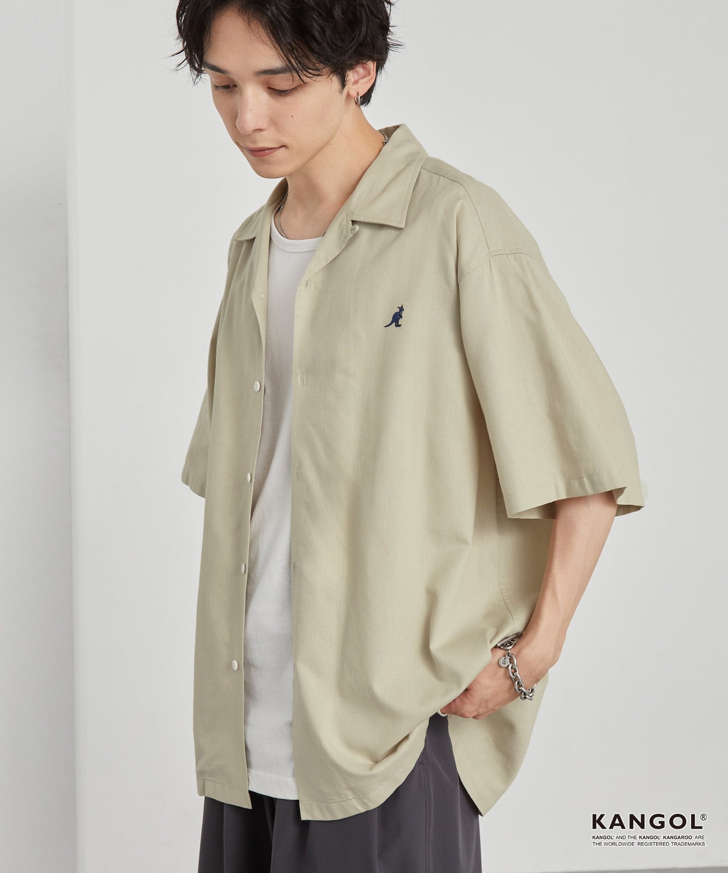 KANGOL 特別訂製 刺繡 Logo 短袖襯衫