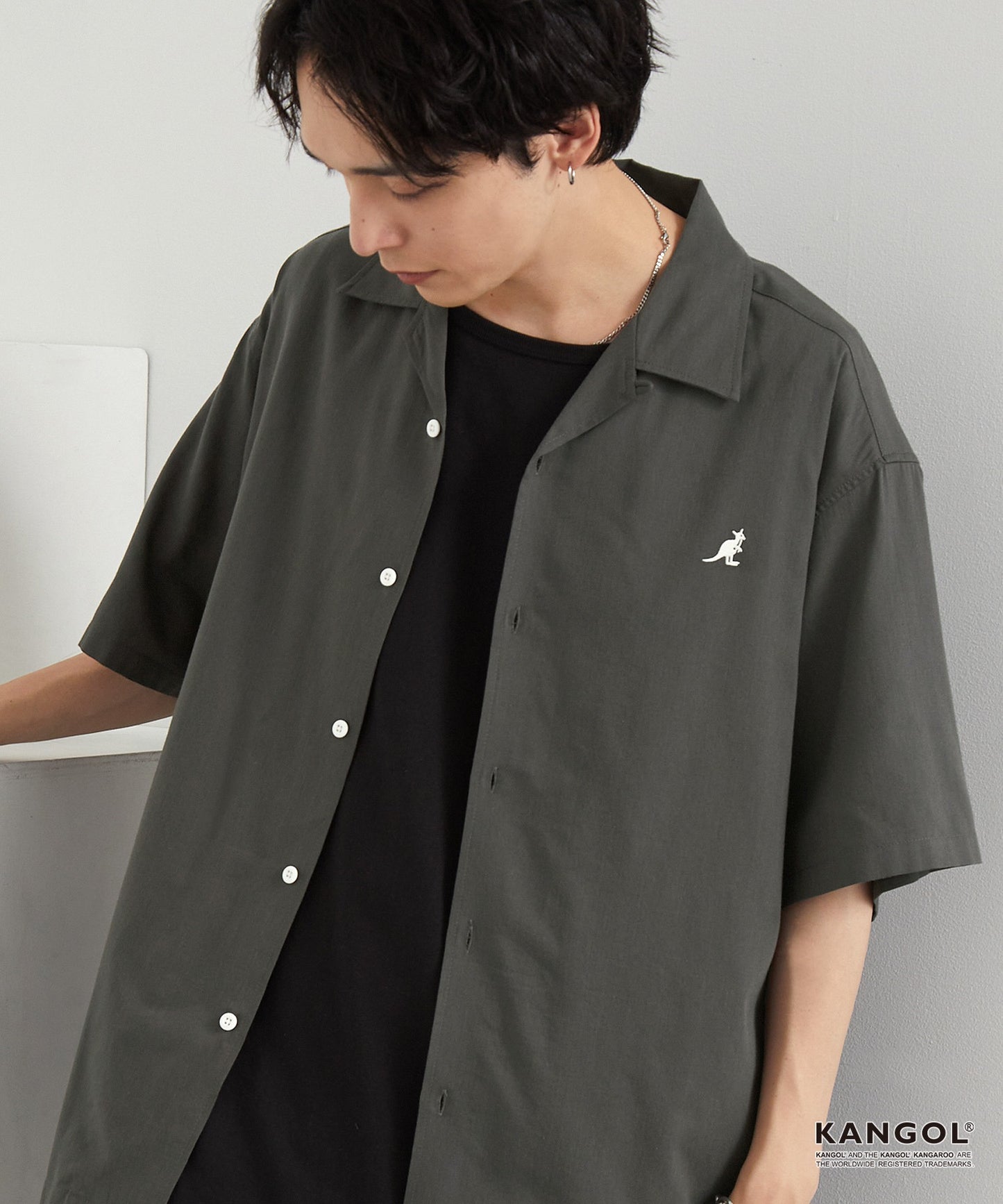 KANGOL 特別訂製 刺繡 Logo 短袖襯衫