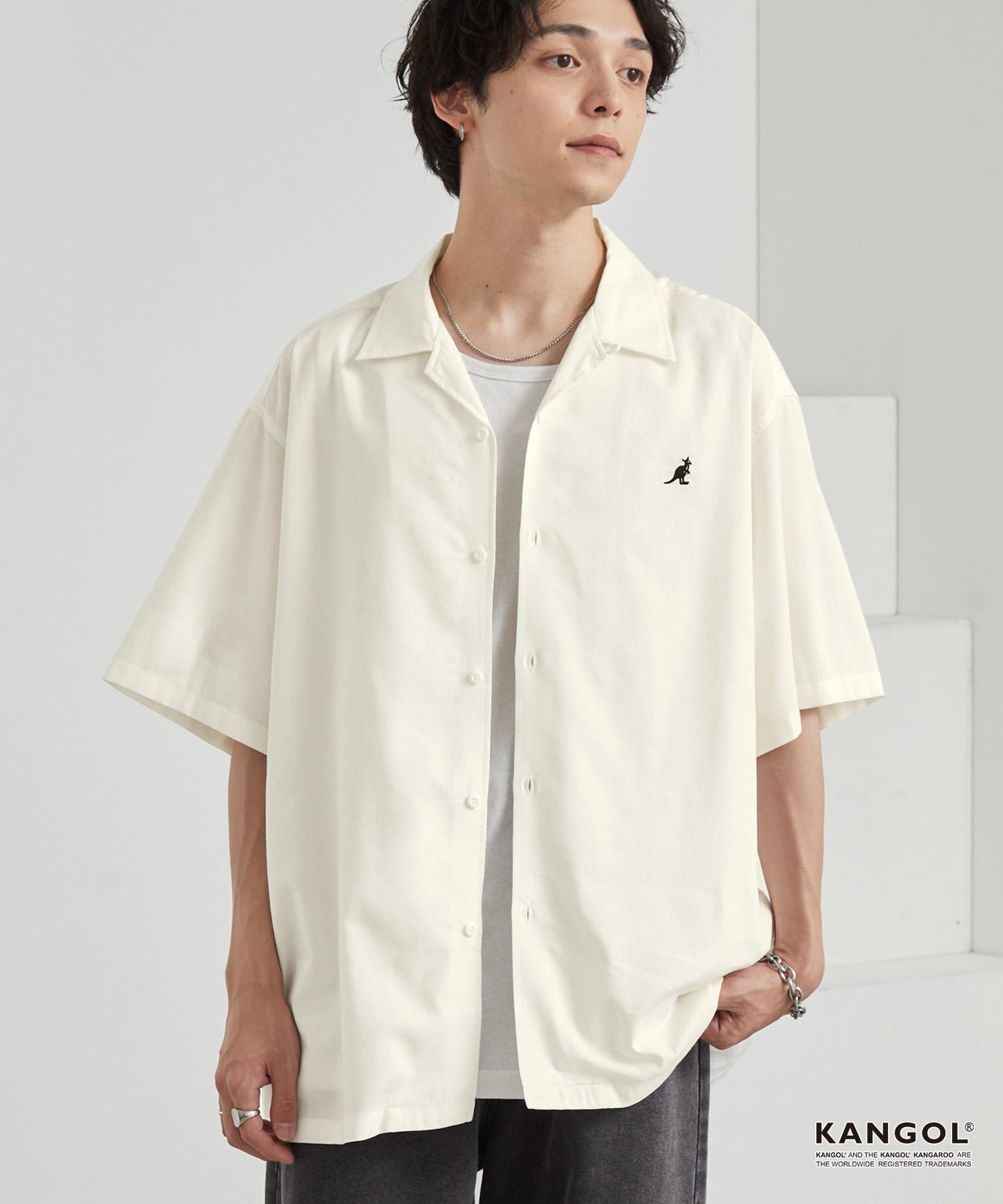 KANGOL 特別訂製 刺繡 Logo 短袖襯衫
