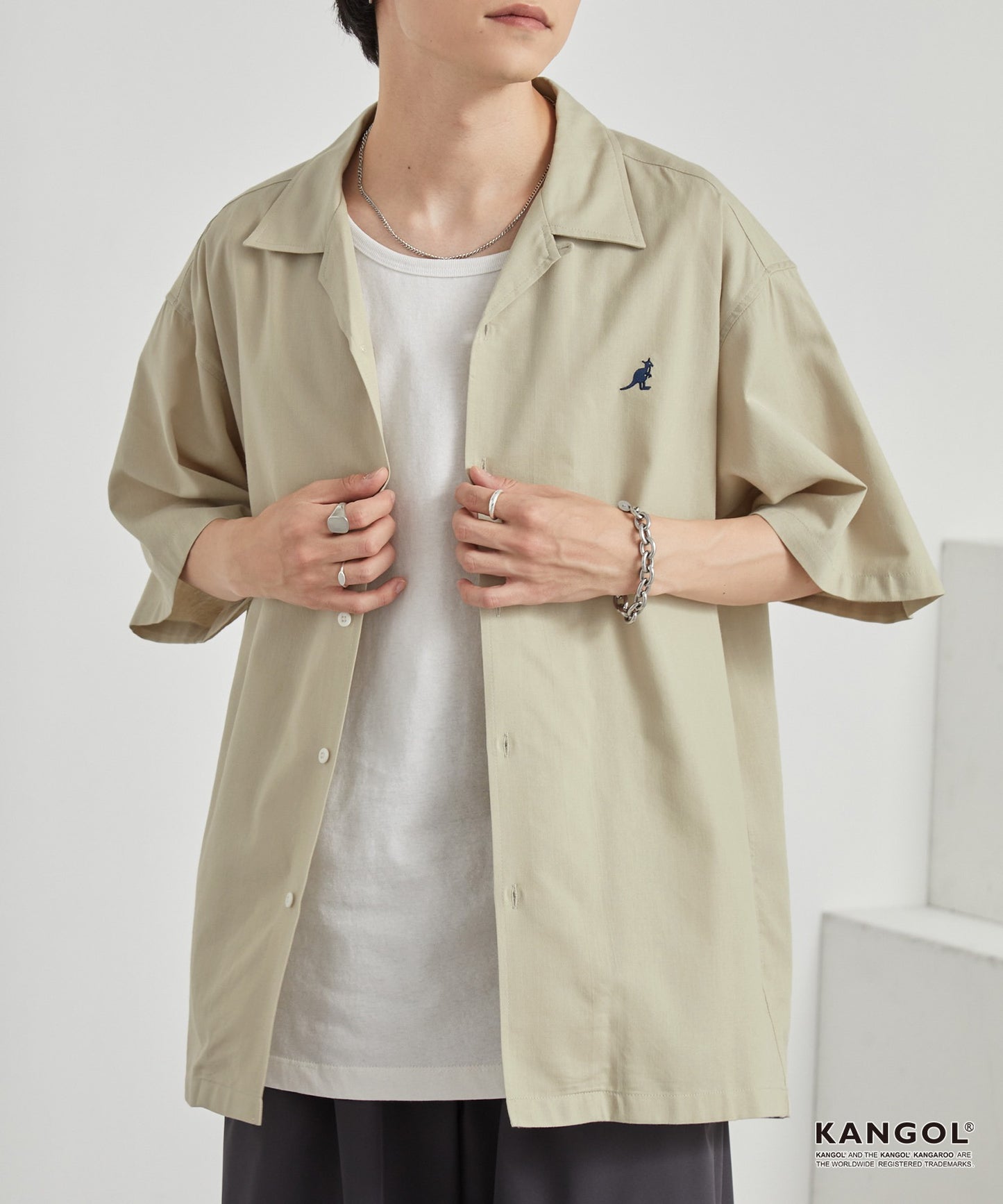 KANGOL 特別訂製 刺繡 Logo 短袖襯衫
