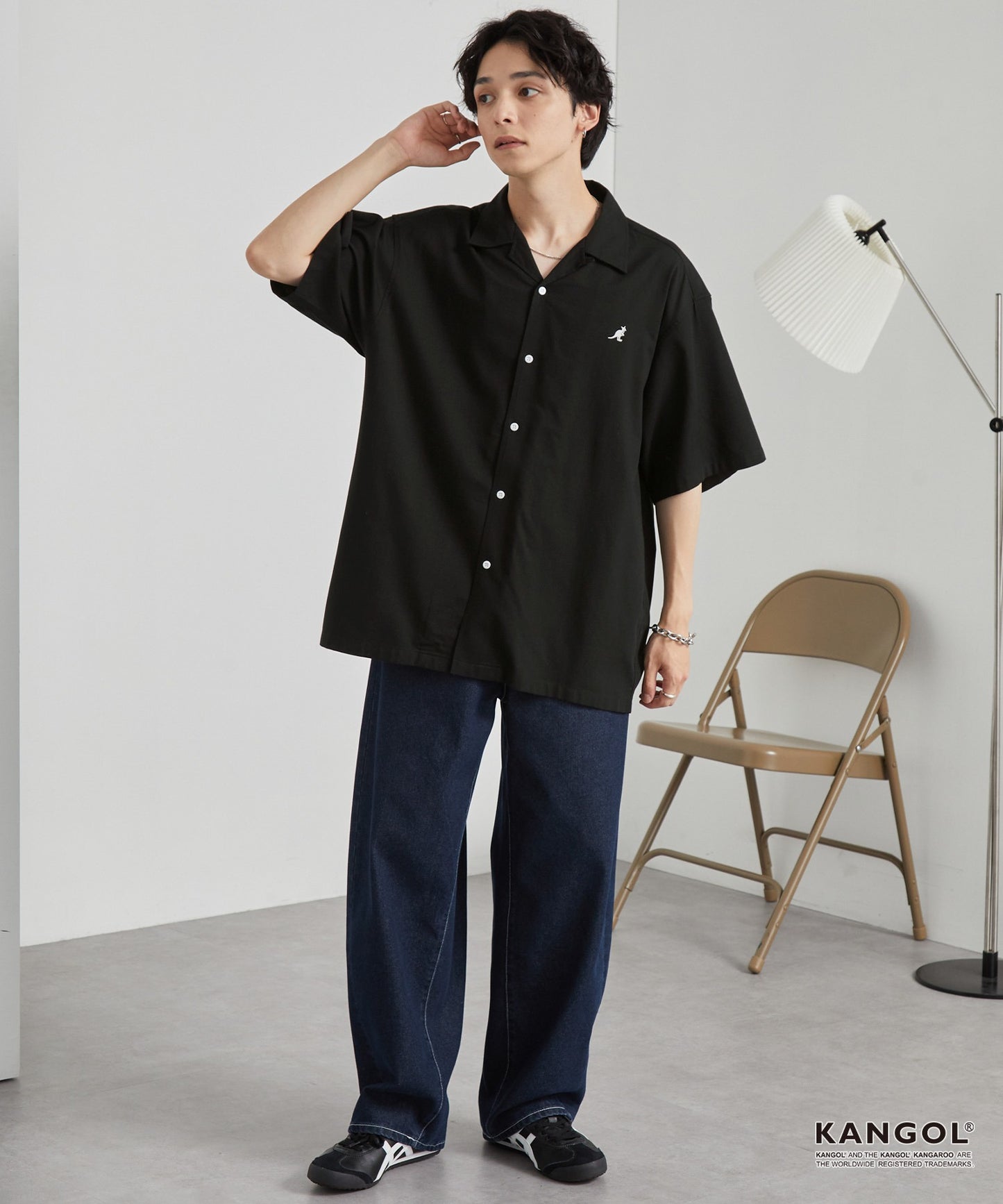 KANGOL 特別訂製 刺繡 Logo 短袖襯衫