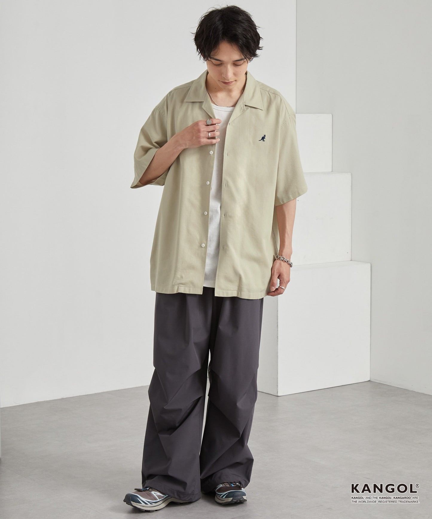 KANGOL 特別訂製 刺繡 Logo 短袖襯衫