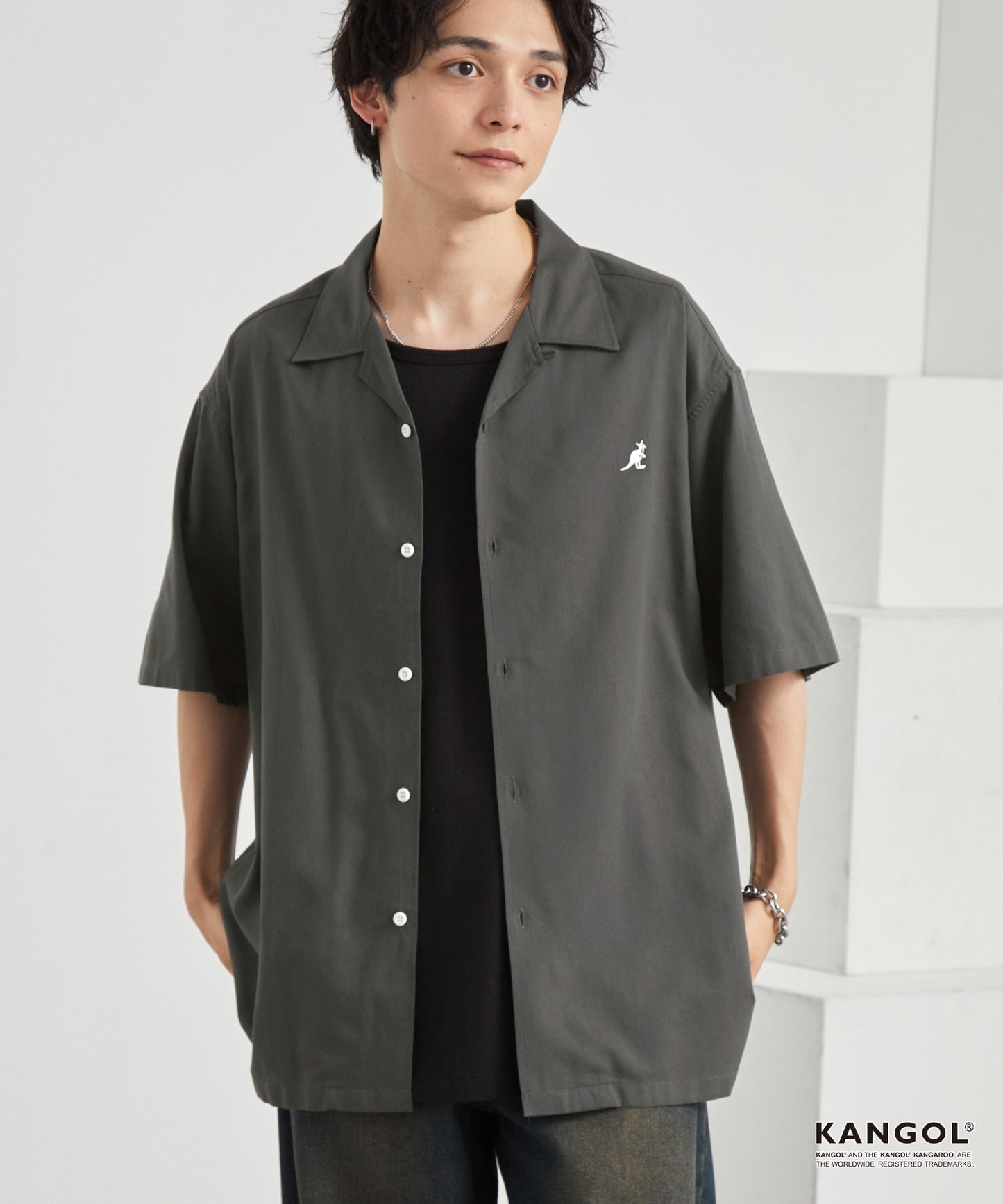 KANGOL 特別訂製 刺繡 Logo 短袖襯衫