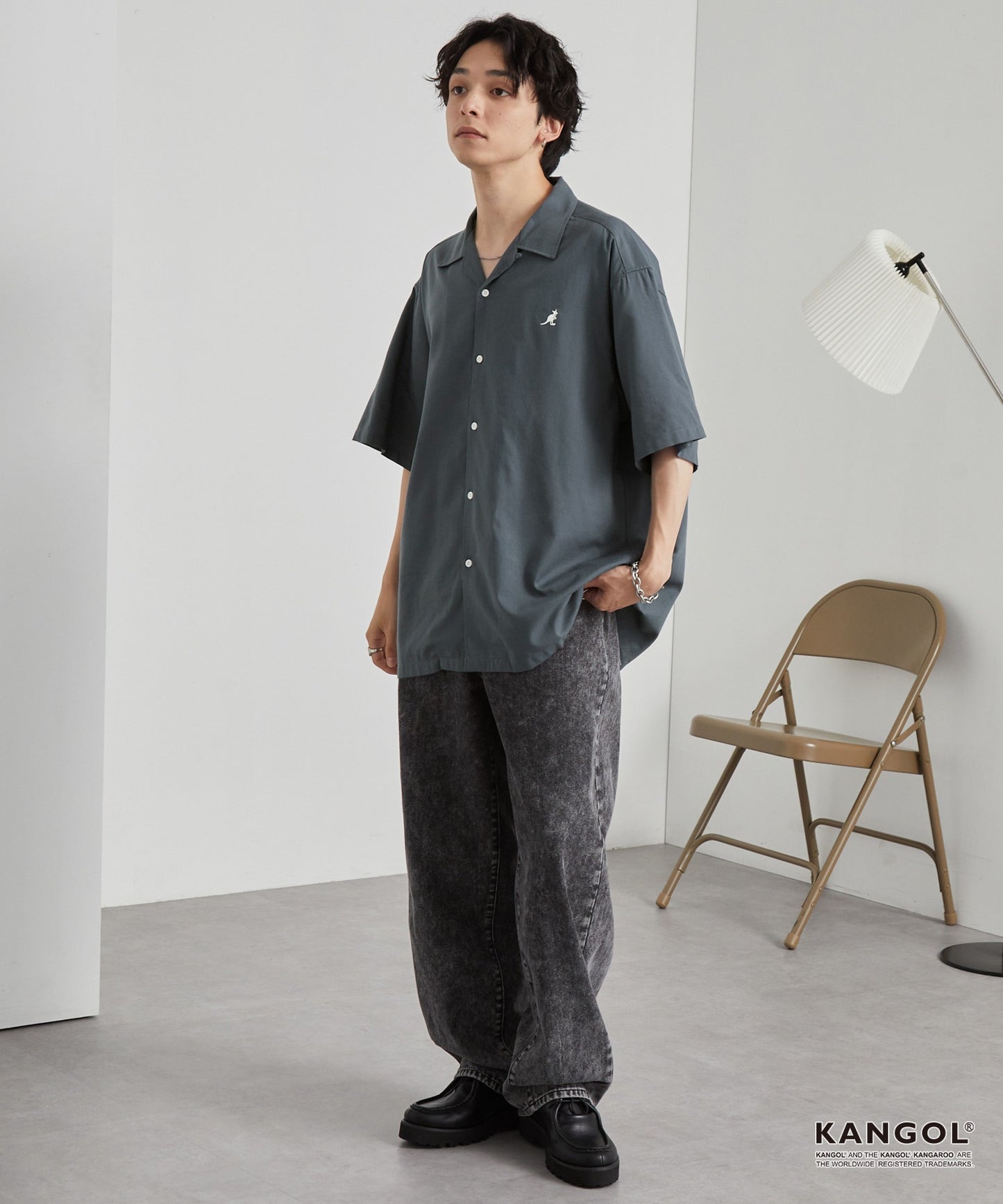 KANGOL 特別訂製 刺繡 Logo 短袖襯衫