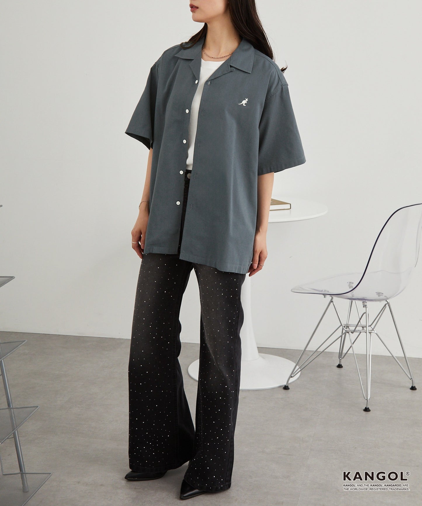 KANGOL 特別訂製 刺繡 Logo 短袖襯衫