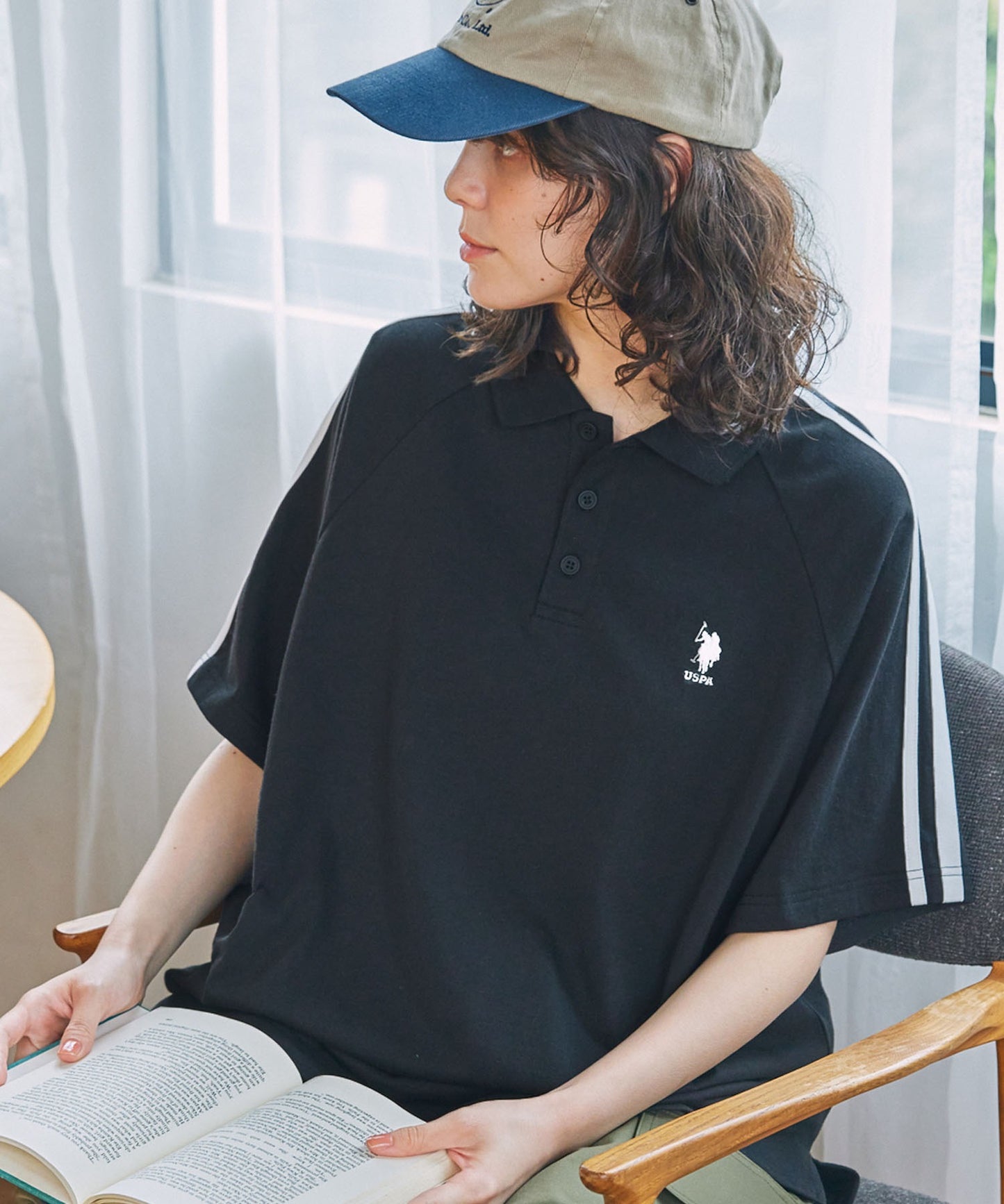 U.S. POLO ASSN. 刺繡LOGO條紋短袖Polo衫