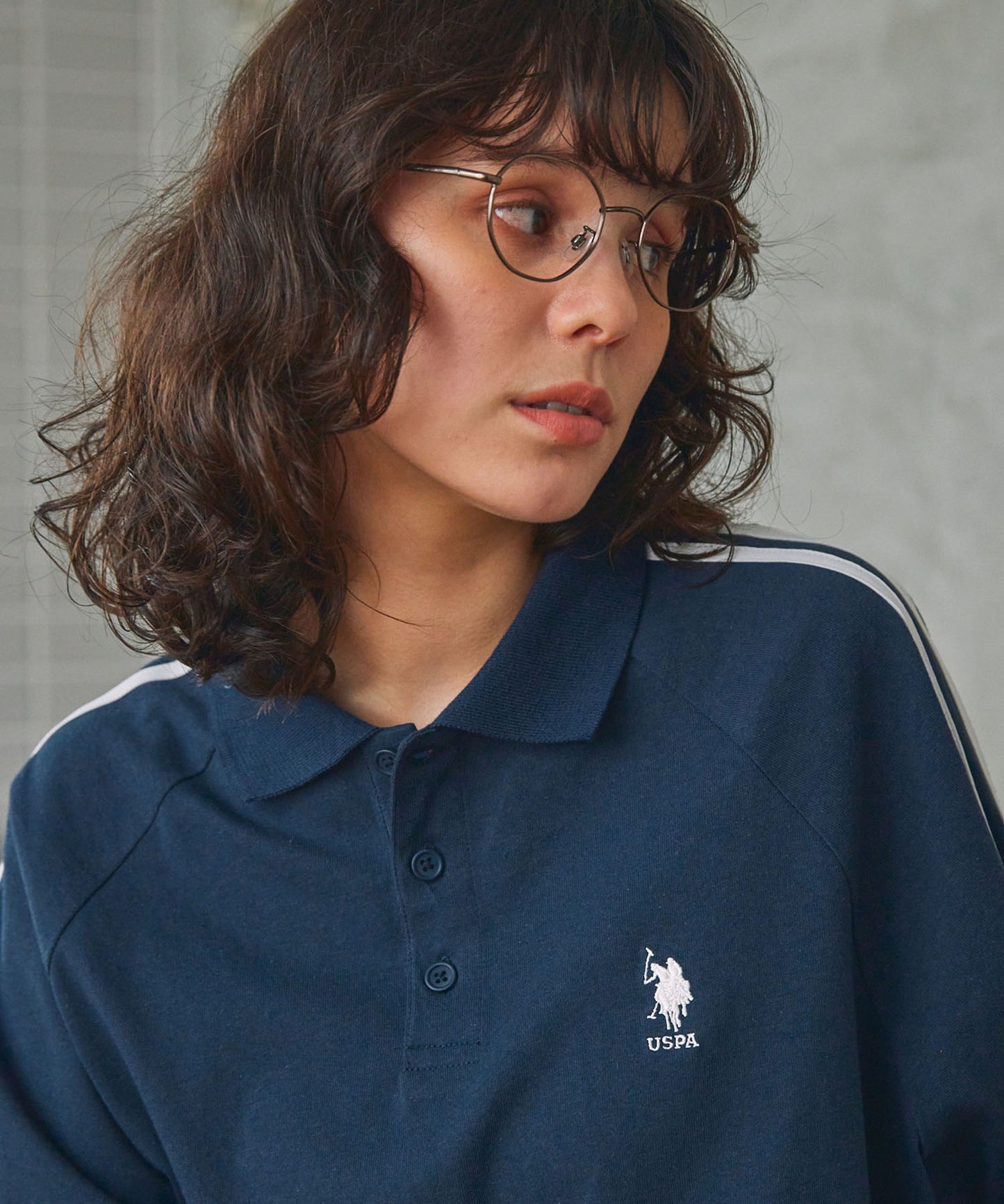 U.S. POLO ASSN. 刺繡LOGO條紋短袖Polo衫
