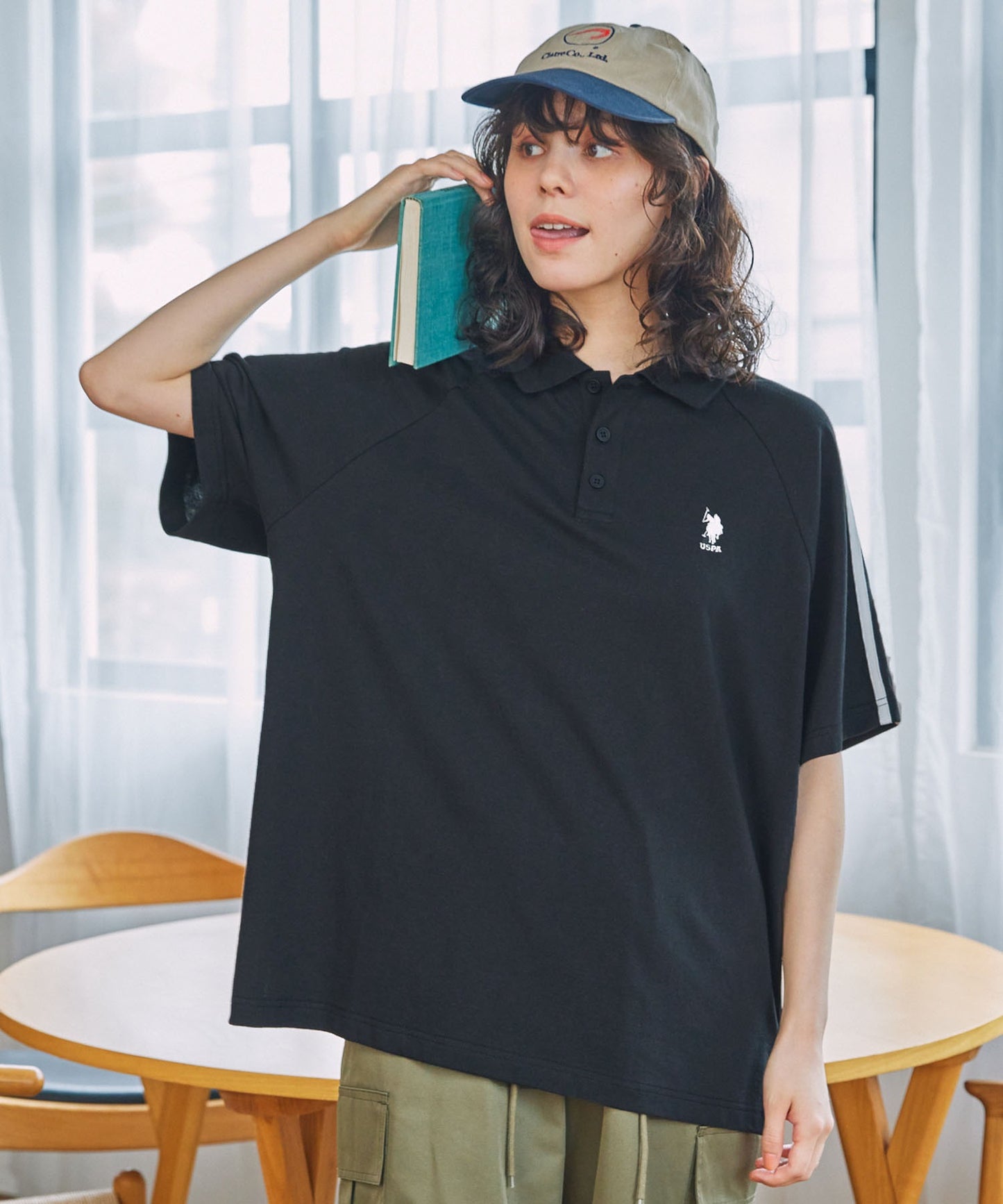 U.S. POLO ASSN. 刺繡LOGO條紋短袖Polo衫