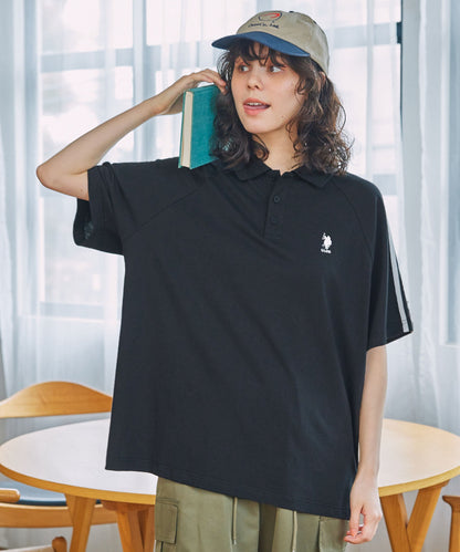 U.S. POLO ASSN. 刺繡LOGO條紋短袖Polo衫