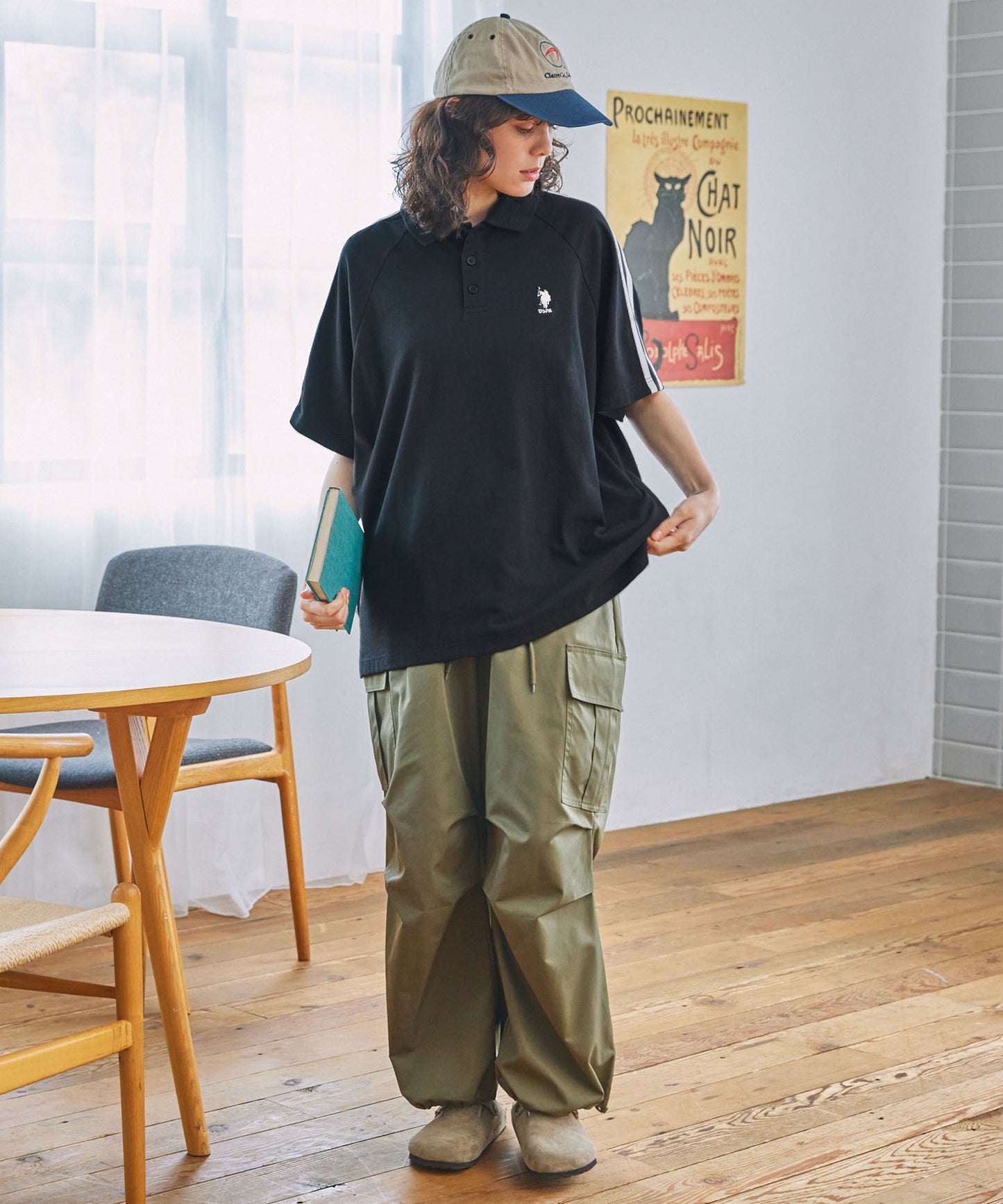 U.S. POLO ASSN. 刺繡LOGO條紋短袖Polo衫
