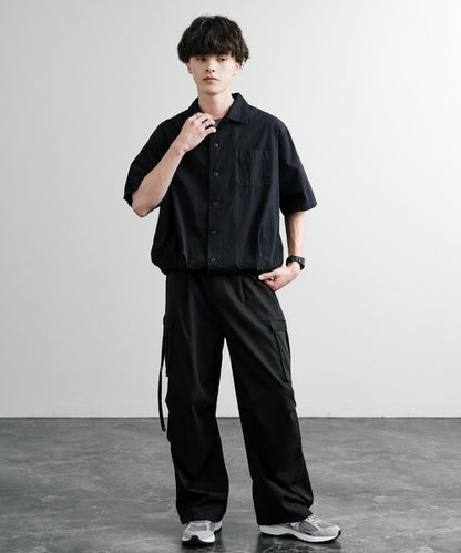 Audience 抽繩開領五分袖襯衫 AUD6630