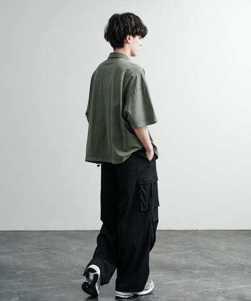 Audience 美國棉水洗抽繩短袖Polo衫 AUD6627