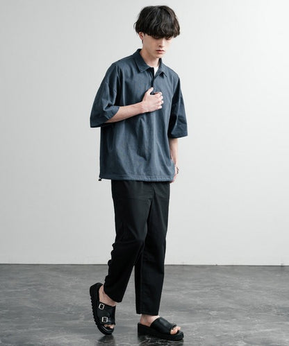 Audience 美國棉水洗抽繩短袖Polo衫 AUD6627