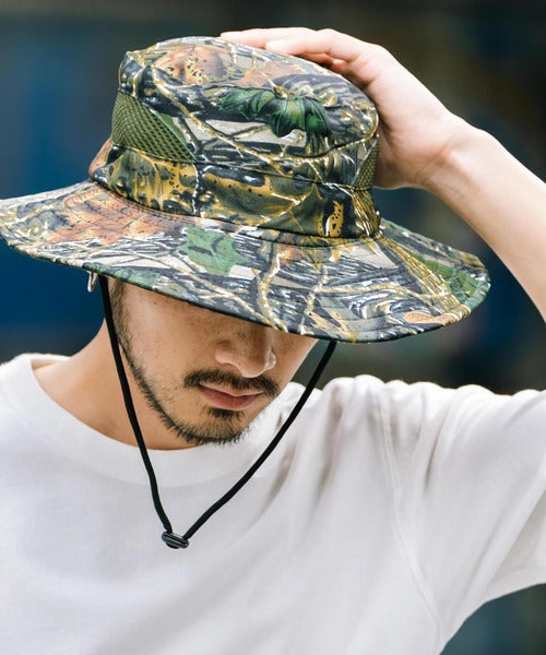 Rocky Monroe 抗UV樹紋戶外防曬帽