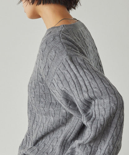 U.S. POLO ASSN. 刺繡LOGO 麻花針織衫