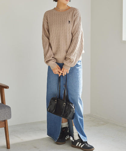 U.S. POLO ASSN. 刺繡LOGO 麻花針織衫