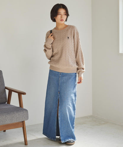 U.S. POLO ASSN. 刺繡LOGO 麻花針織衫