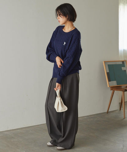 U.S. POLO ASSN. 刺繡LOGO 麻花針織衫