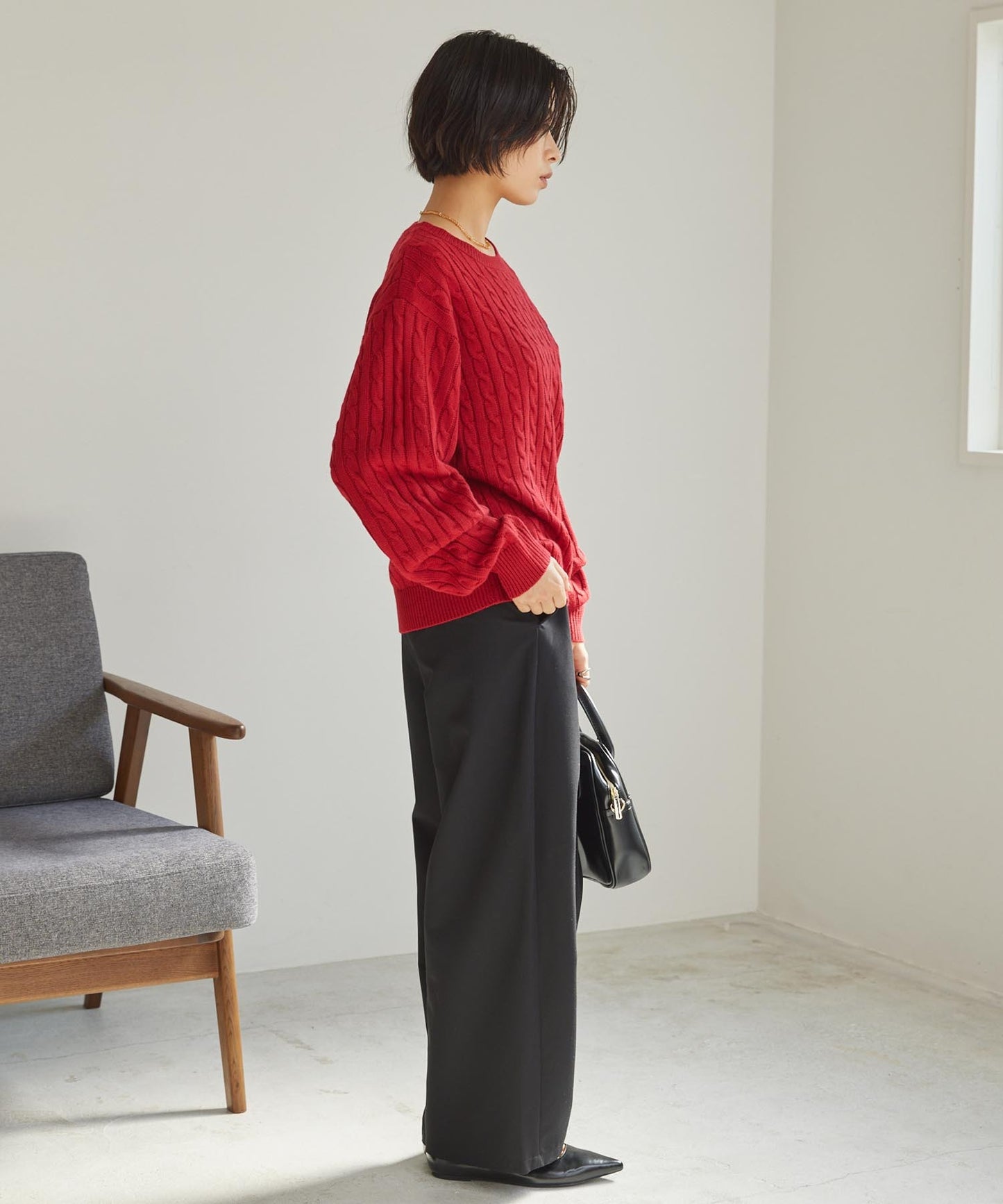 U.S. POLO ASSN. 刺繡LOGO 麻花針織衫