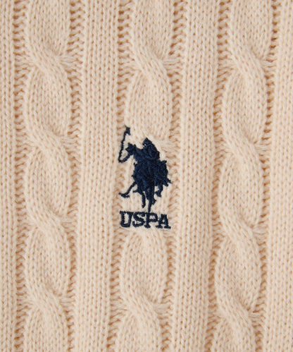 U.S. POLO ASSN. 刺繡LOGO 麻花針織衫