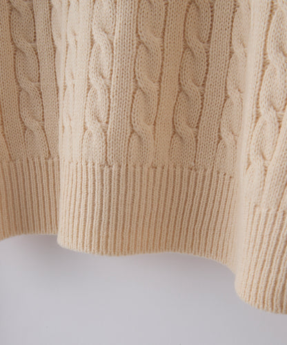 U.S. POLO ASSN. 刺繡LOGO 麻花針織衫