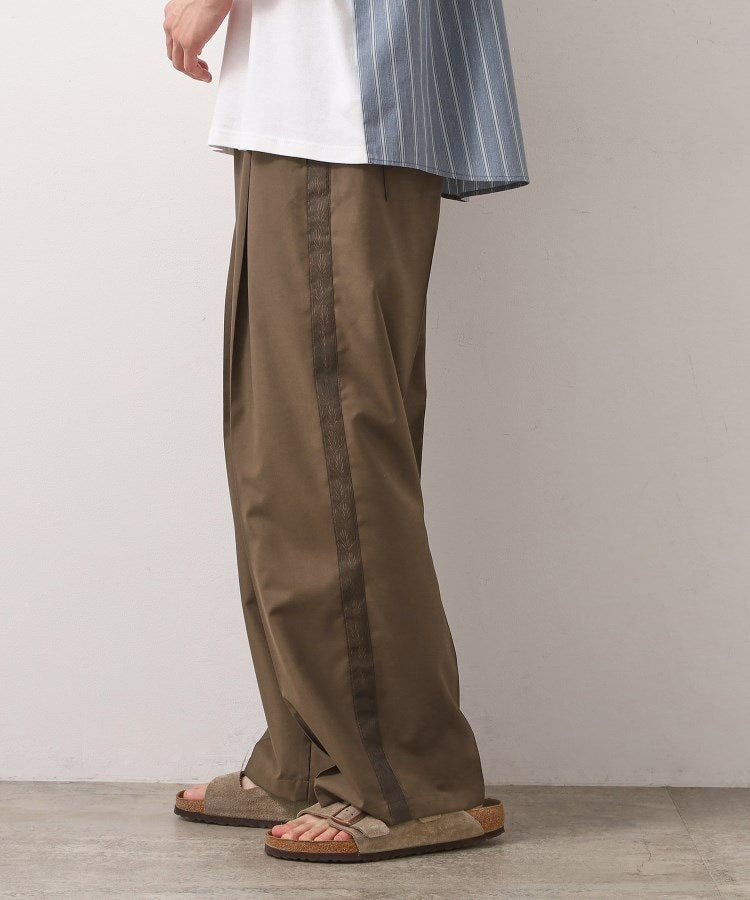 THE SHOP TK TR 寬版側邊條紋長褲