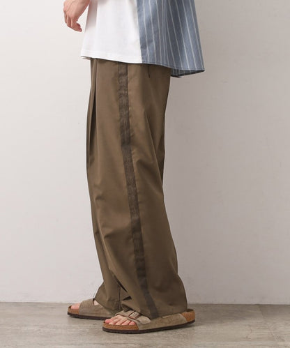 THE SHOP TK TR 寬版側邊條紋長褲