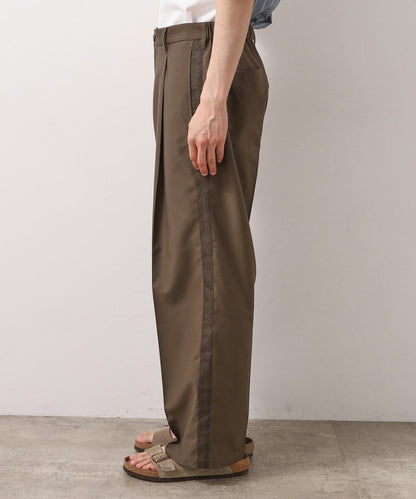 THE SHOP TK TR 寬版側邊條紋長褲